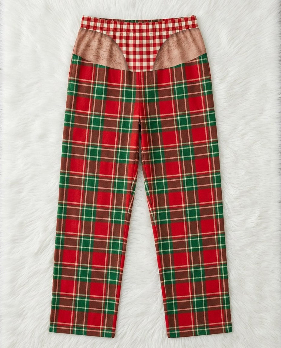 Plaid Gingham Briefs – flat lay