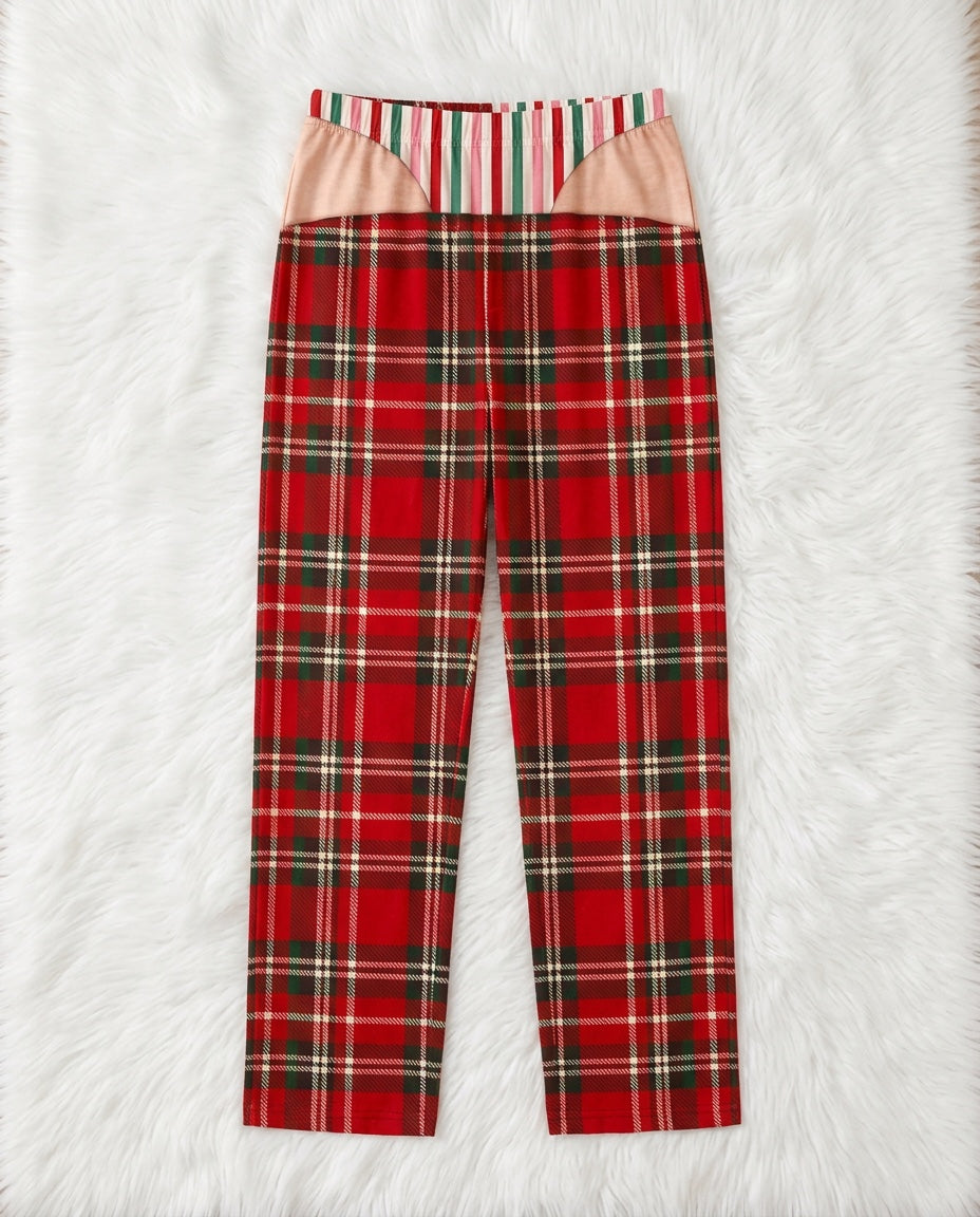 Holiday Stripe Tartan – flat lay