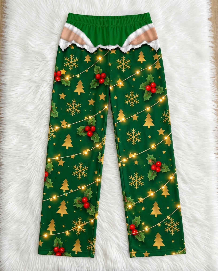 Holly Jolly Green – flat lay