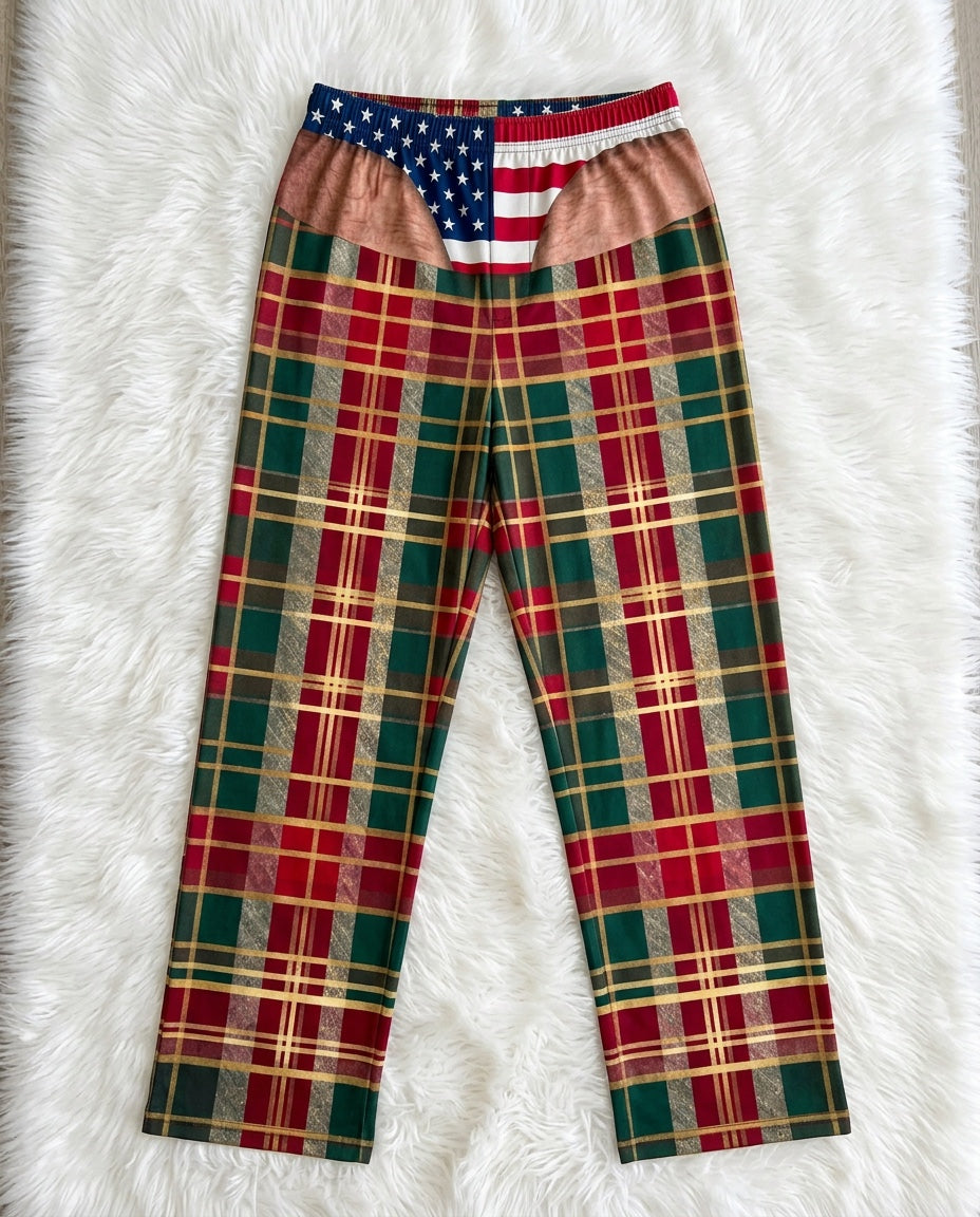 Patriot Plaid Briefs – flat lay