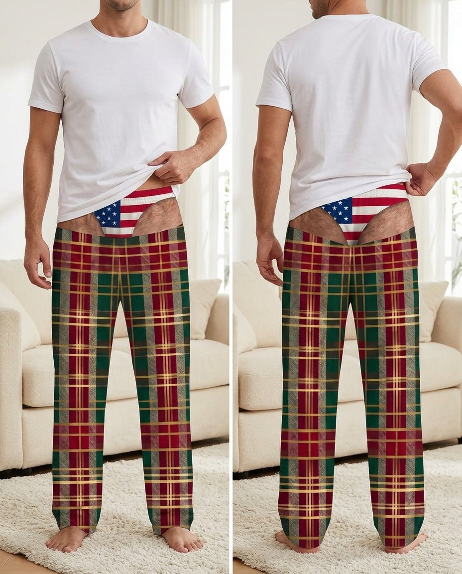 Patriot Plaid Briefs – front and back