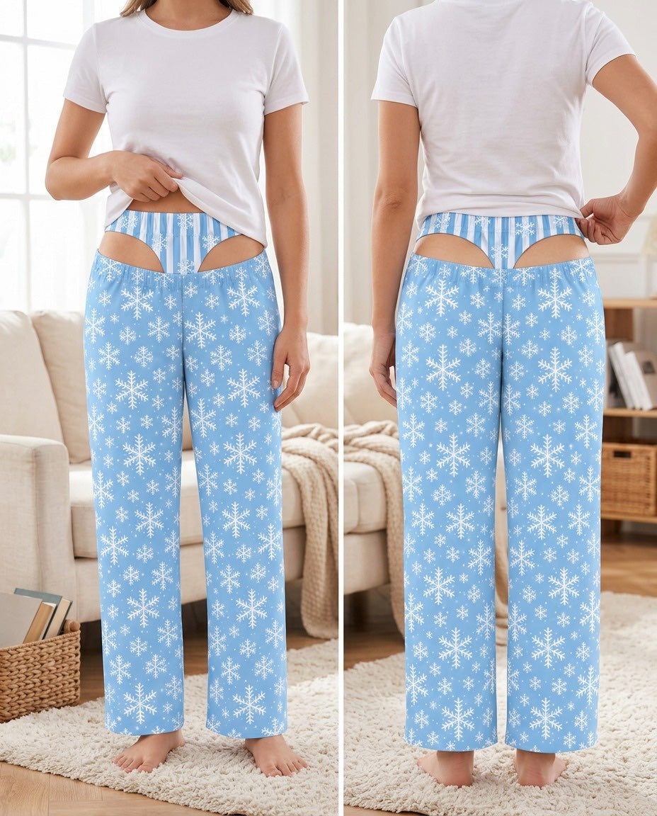 Icy Blue Snowflakes – front and back
